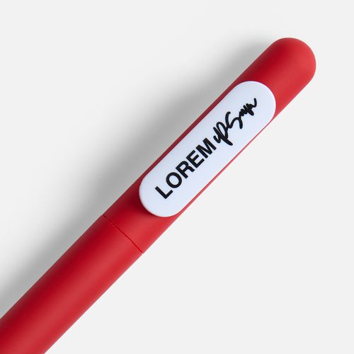 Ручка шариковая Swiper Soft Touch, красная с белым