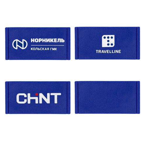 Лейбл из ПВХ Dzeta, S, синий