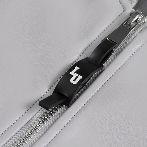 Бомбер из искусственной кожи Univer, серый