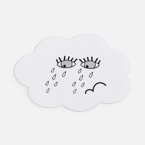 Наклейка тканевая Lunga Calum, L, белая