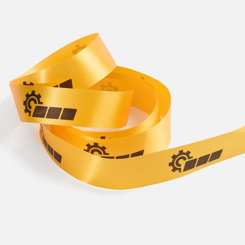 Лента сатиновая Satin 20 L, желтая, 110 см