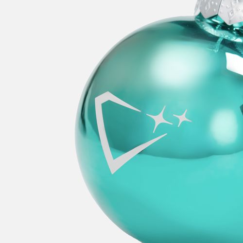 Елочный шар Finery Gloss, 8 см, глянцевый бирюзовый