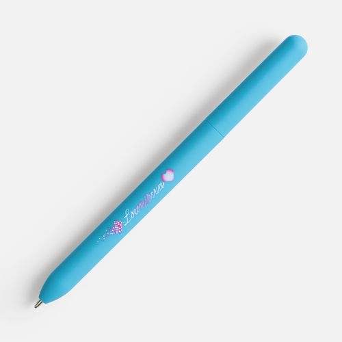 Ручка шариковая Swiper Soft Touch, голубая с белым