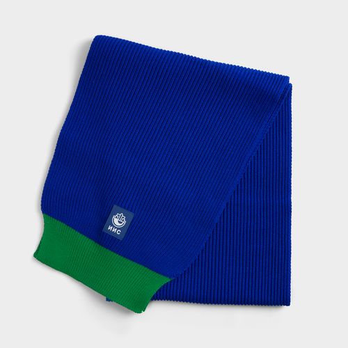 Шарф Snappy, синий с зеленым