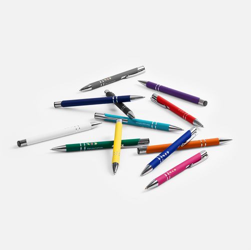 Ручка шариковая Keskus Soft Touch, оранжевая