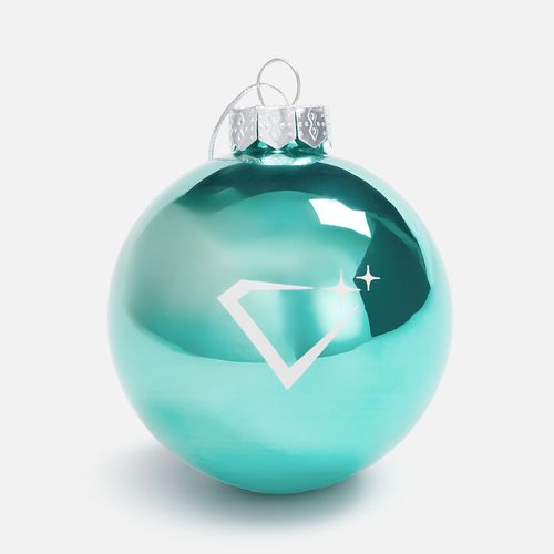 Елочный шар Finery Gloss, 8 см, глянцевый бирюзовый