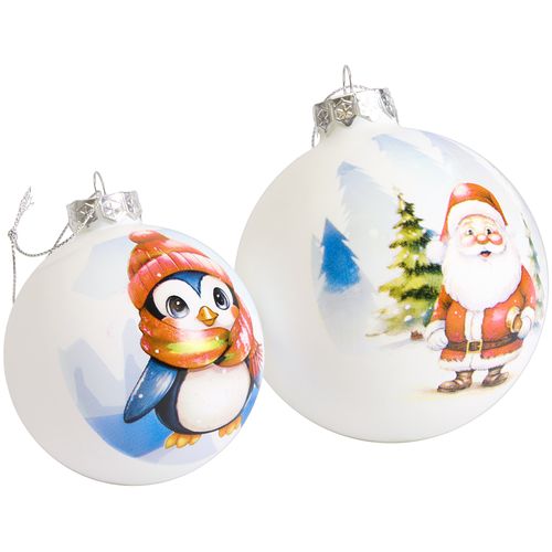 Елочный шар Finery Matt, 10 см, матовый белый