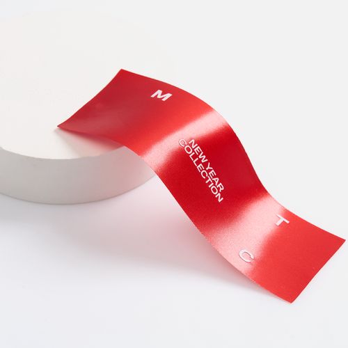 Лента сатиновая Satin 35 S, красная, 10 см