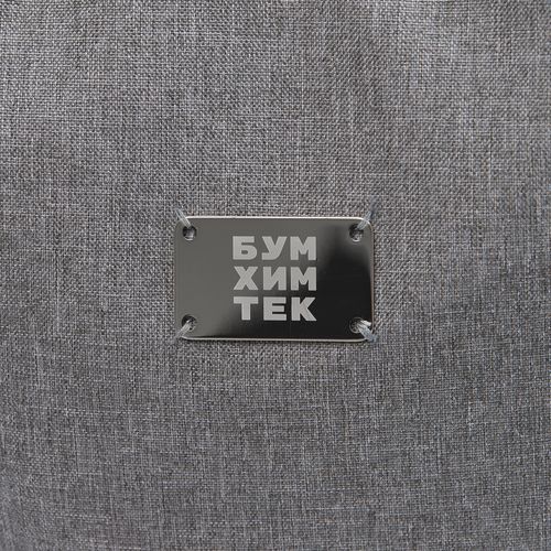 Шильдик металлический Furo, серебристый глянцевый