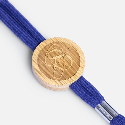 Шнурок для бейджа Tube Wood, синий