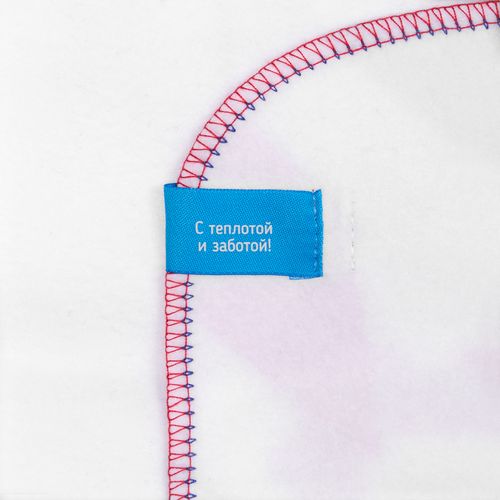 Лейбл тканевый Epsilon, S, голубой