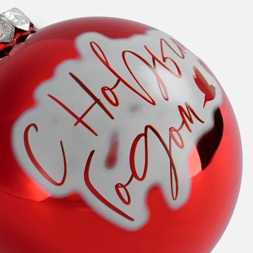 Елочный шар Finery Gloss, 8 см, глянцевый красный