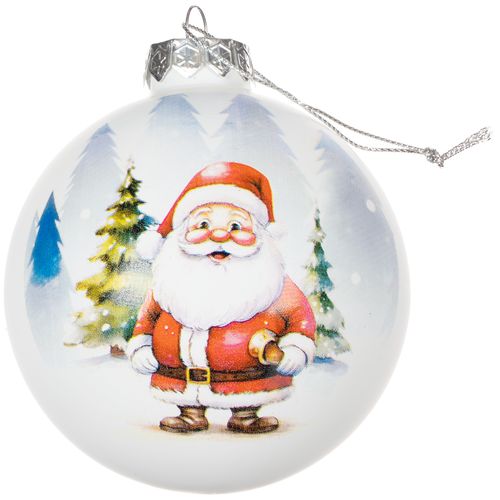 Елочный шар Finery Matt, 10 см, матовый белый