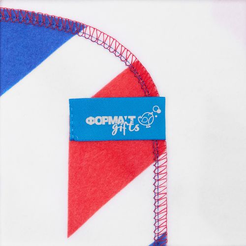 Лейбл тканевый Epsilon, S, голубой