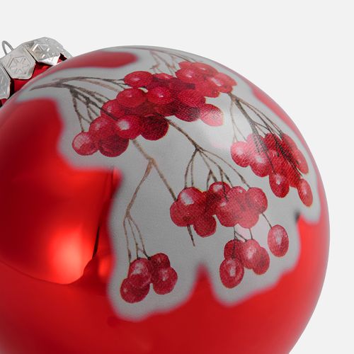 Елочный шар Finery Gloss, 10 см, глянцевый красный