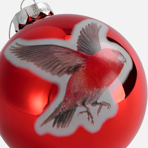 Елочный шар Finery Gloss, 8 см, глянцевый красный