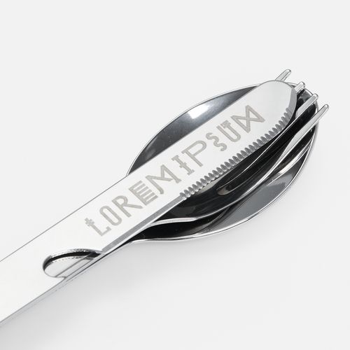 Набор походных столовых приборов Campsite, черный