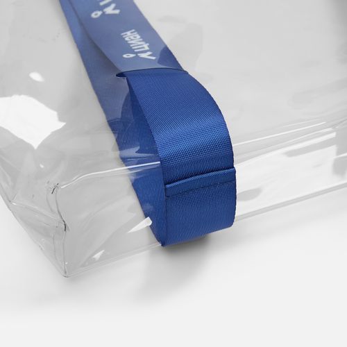 Шопер Clear Fest, ver.2, прозрачный с синими ручками