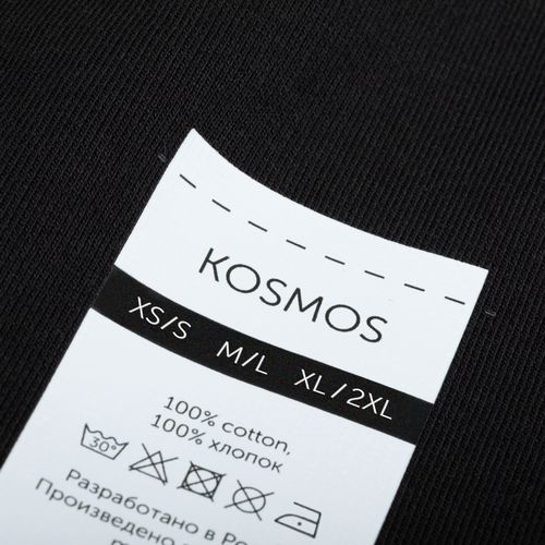 Футболка оверсайз с двойным рукавом Kosmos, черная