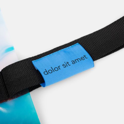 Лейбл тканевый Epsilon, L, голубой