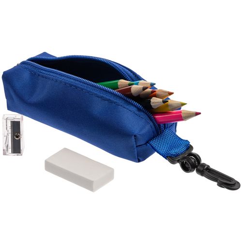 УЦЕНКА! Набор Hobby с цветными карандашами, ластиком и точилкой, синий