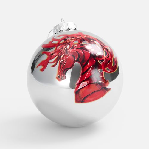 Елочный шар Finery Gloss, 8 см, глянцевый серебристый