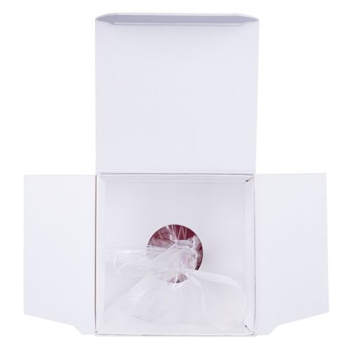 Свеча ручной работы «Снежный лес», в форме цилиндра