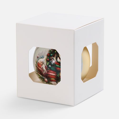 Елочный шар Finery Gloss, 8 см, глянцевый золотистый