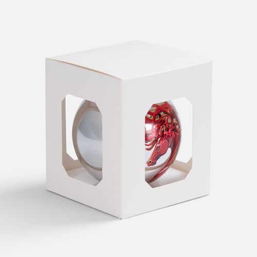 Елочный шар Finery Gloss, 10 см, глянцевый серебристый