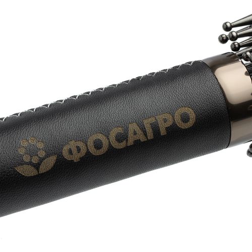 Зонт-трость Ella, черный с бронзовым