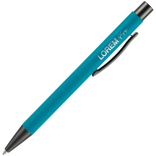 Ручка шариковая Atento Soft Touch, бирюзовая