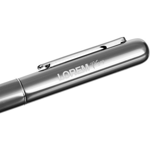 Ручка шариковая Scribo, серо-стальная