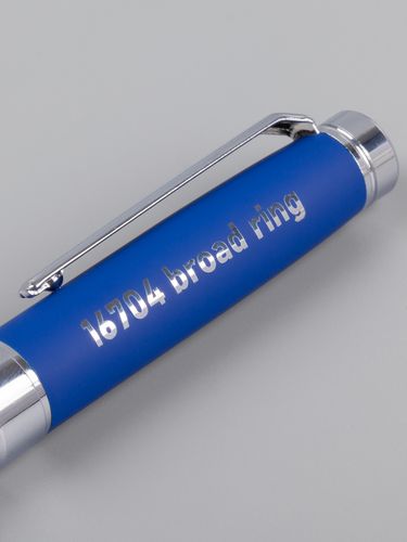 Ручка шариковая Broad Ring Soft Touch, темно-синяя