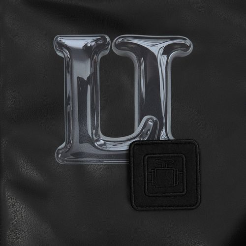 Бомбер из искусственной кожи Univer, черный