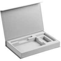 Коробка Silk с ложементом под ежедневник 10x16 см, аккумулятор и ручку
