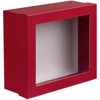 Коробка Teaser с окном, красная