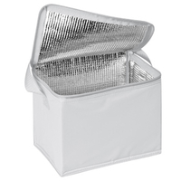 Сумка-холодильник, белая, на 6 банок по 0,5