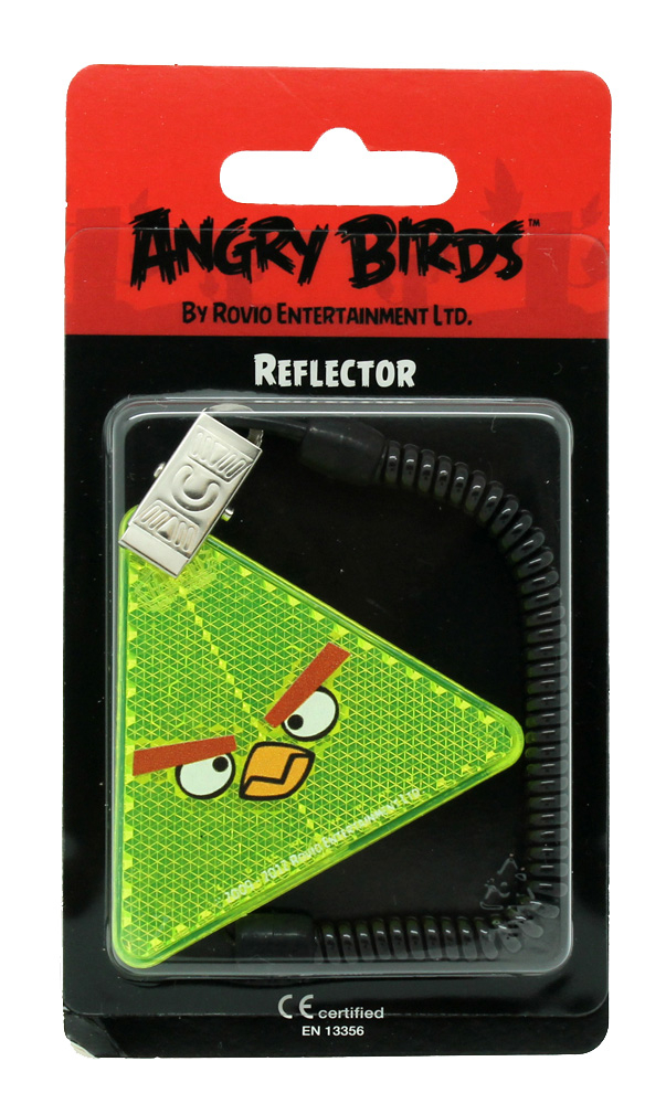 Светоотражатель Angry Birds, желтый треугольник, в блистере