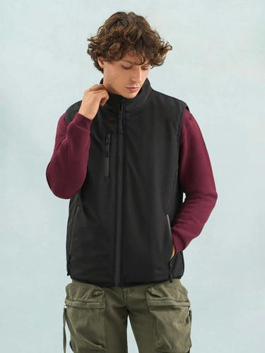 Жилет софтшелл унисекс Falcon BW, черный