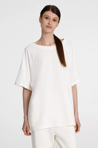 Футболка унисекс оверсайз T2, молочно-белая