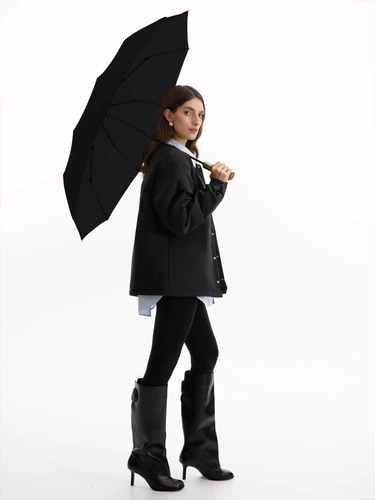 Зонт складной Cloudburst в подарочной упаковке, черный