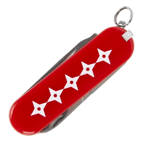 Нож-брелок Clasp, красный с нанесением