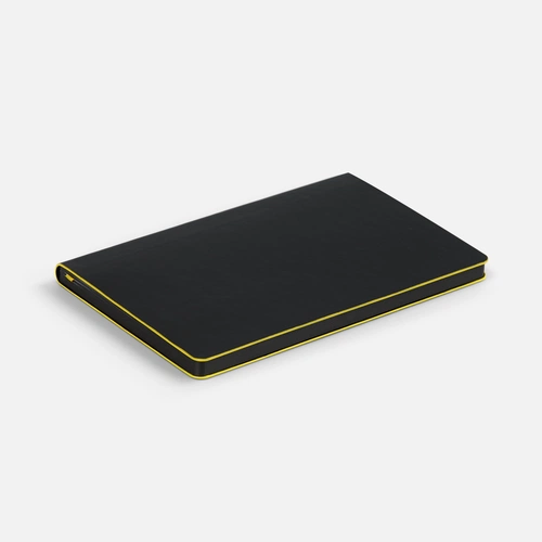 Ежедневник Trait, недатированный, черный с желтым