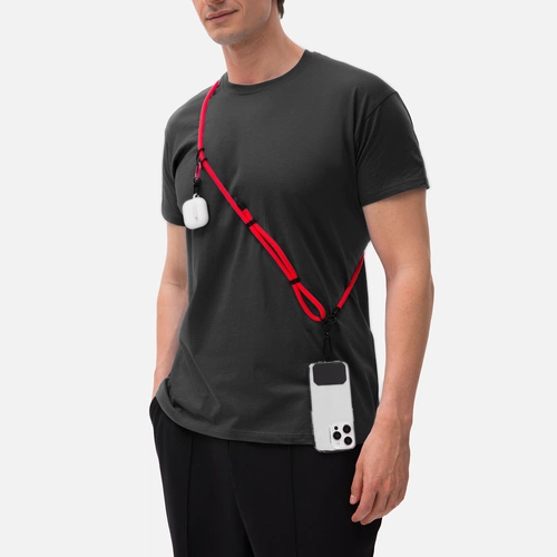 Шнурок для телефона OmniHold, красный