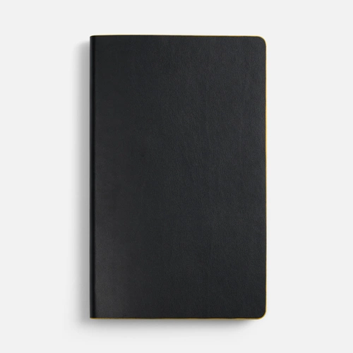 Ежедневник Trait, недатированный, черный с желтым