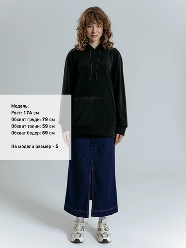 Худи унисекс Prima Vista, черное