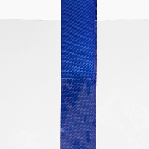 Шопер Clear Fest, ver.2, прозрачный с синими ручками