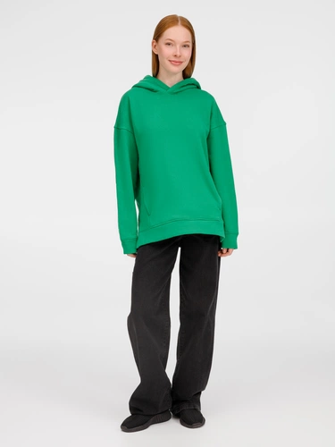 Худи оверсайз унисекс Tolla, зеленое