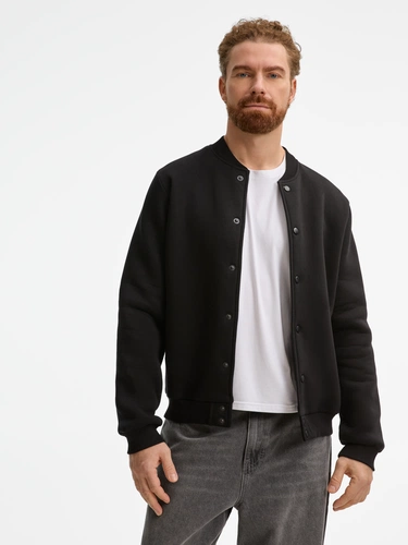 Бомбер унисекс AtmosWear, черный