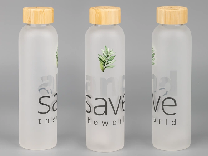 Бутылка для воды Nube, матовая с круговой шелкографией и UV-DTF-печатью